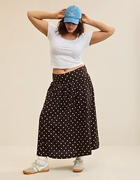 Aerie Seersucker Midaxi Skirt