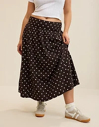 Aerie Seersucker Midaxi Skirt