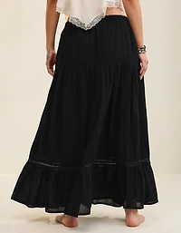 Aerie Lace Trim Maxi Skirt