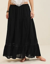 Aerie Lace Trim Maxi Skirt