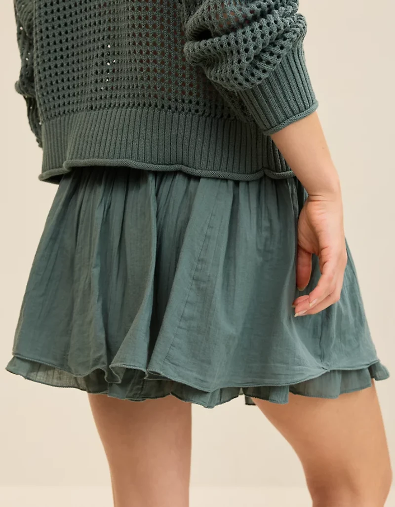 Aerie Gauze Mini Skirt