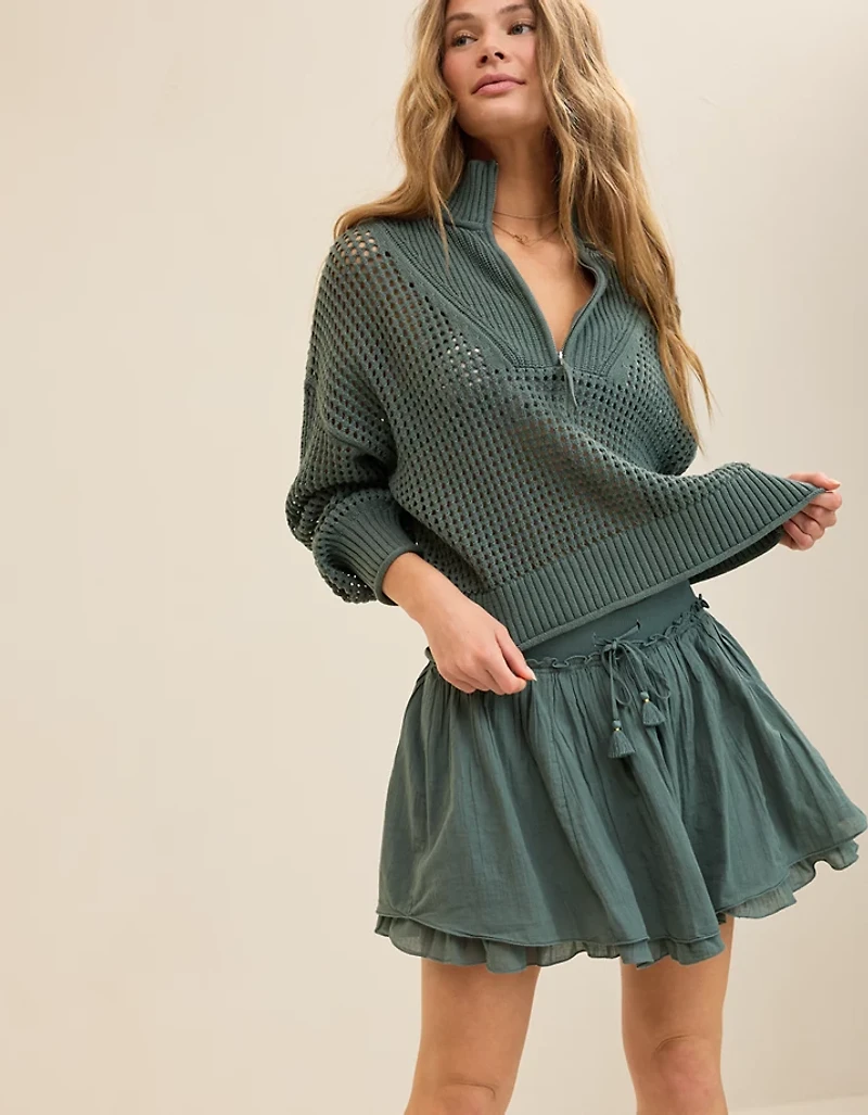 Aerie Gauze Mini Skirt