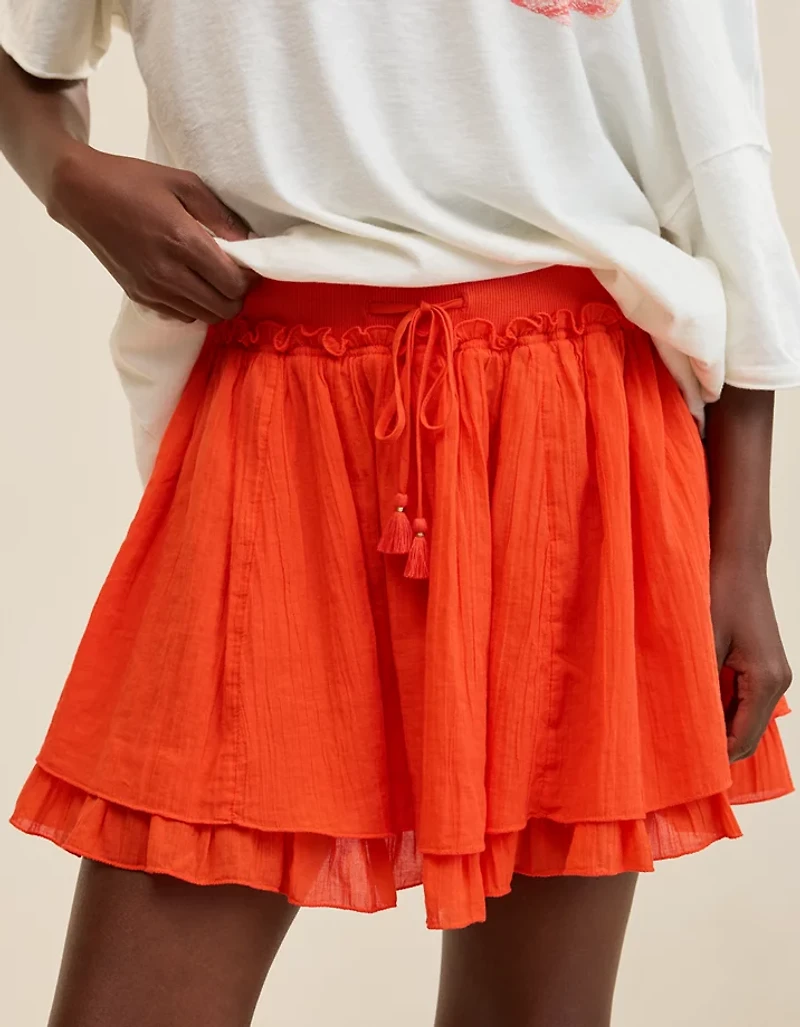 Aerie Gauze Mini Skirt