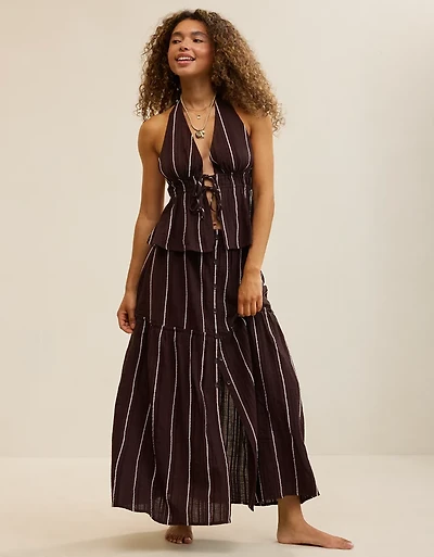 Aerie Beach Texture Maxi Skirt