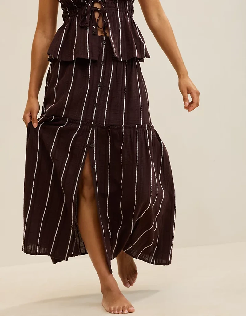 Aerie Beach Texture Maxi Skirt