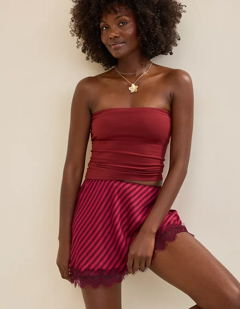 Aerie Festival Satin Mini Skirt