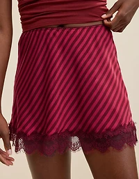 Aerie Festival Satin Mini Skirt