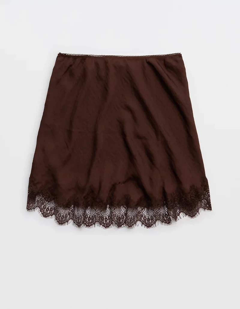 Aerie Festival Satin Mini Skirt