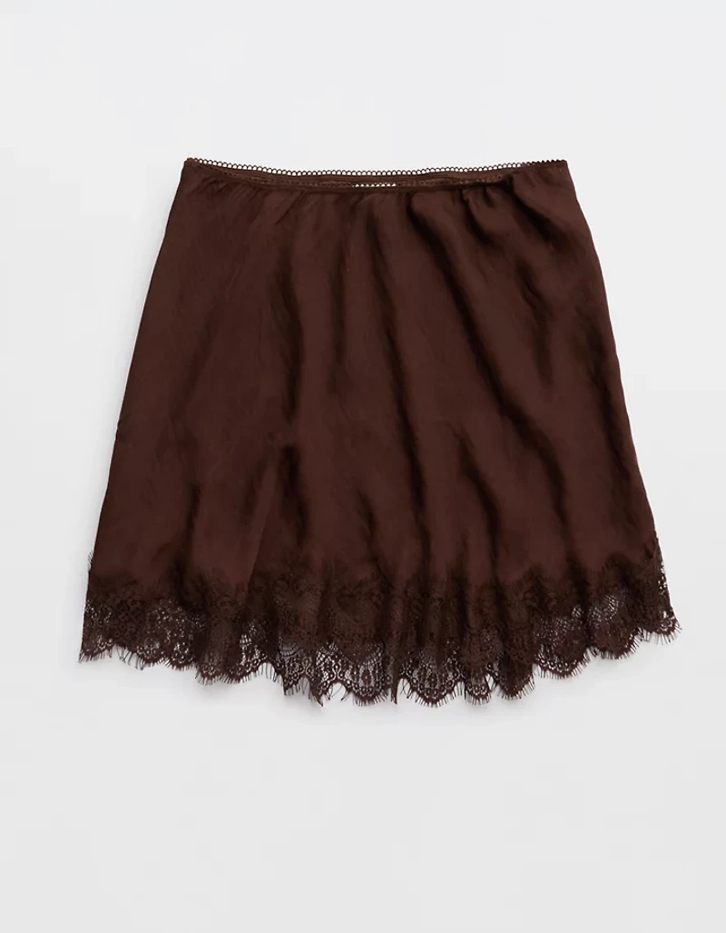 Aerie Festival Satin Mini Skirt