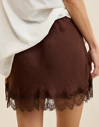 Aerie Festival Satin Mini Skirt