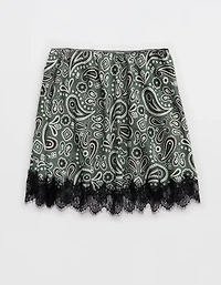 Aerie Festival Satin Mini Skirt