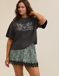 Aerie Festival Satin Mini Skirt