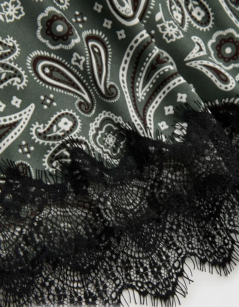 Aerie Festival Satin Mini Skirt