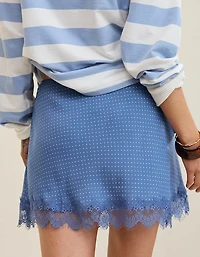 Aerie Festival Satin Mini Skirt