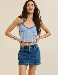Aerie Daydream Denim Mini Skirt