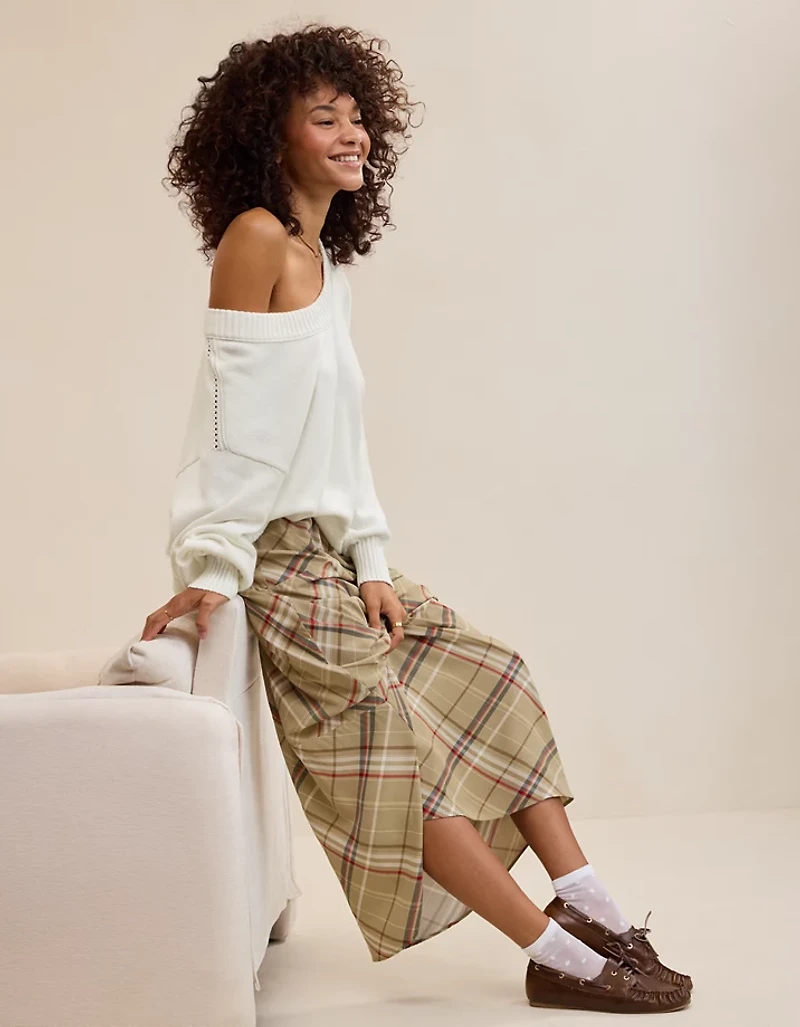 Aerie Happy & Drapey Maxi Skirt