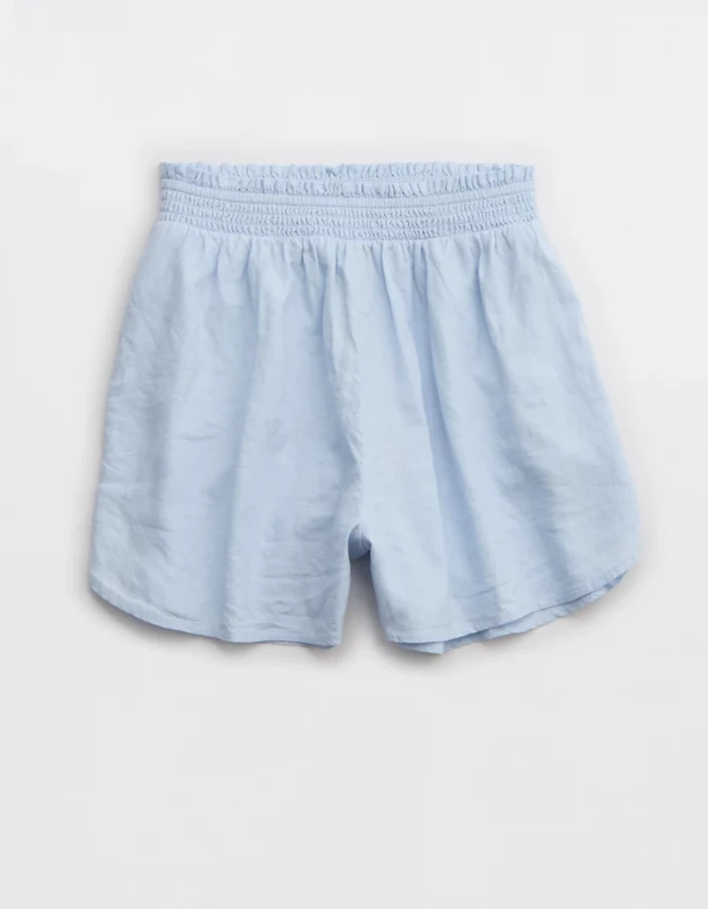 Aerie Linen Blend High Waisted Short