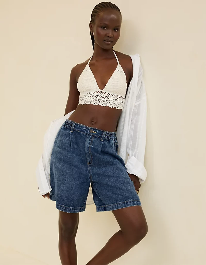 Aerie Denim Trouser Jort