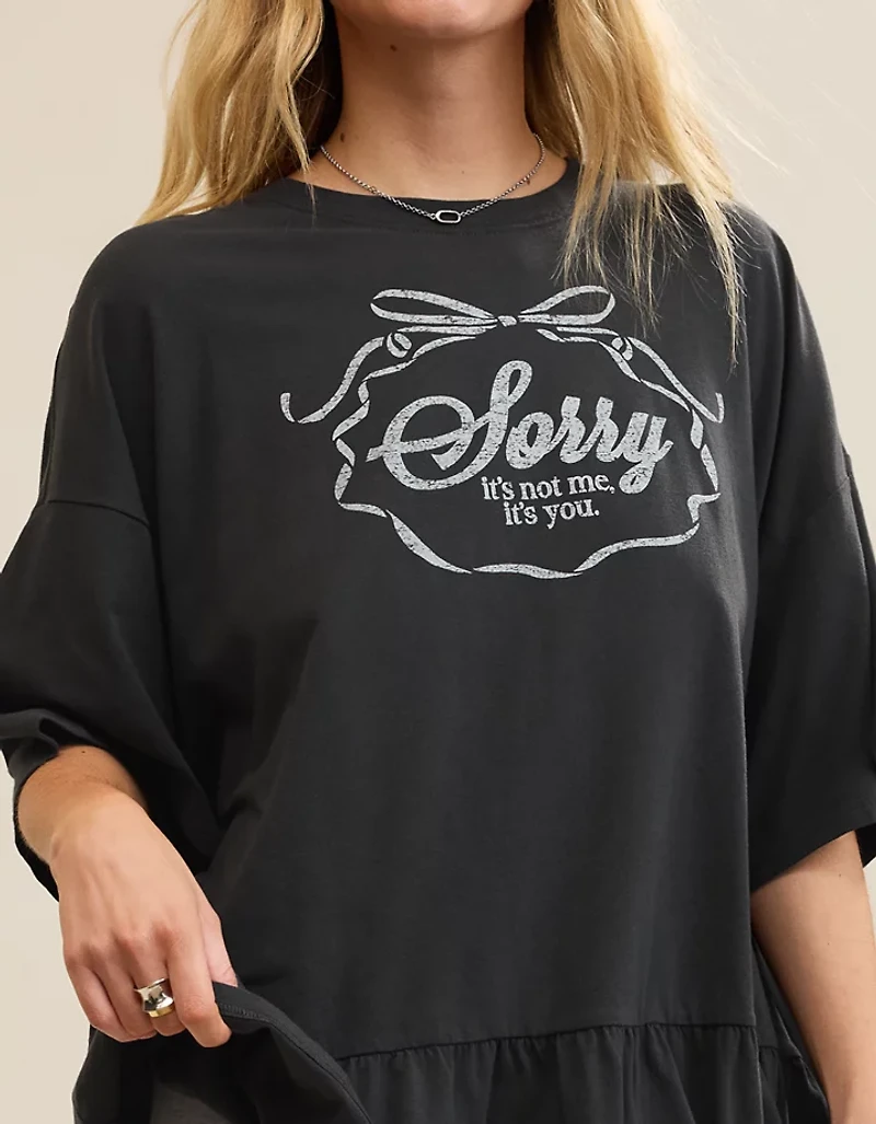 Aerie Sleep Happens Ruffle Night Tee