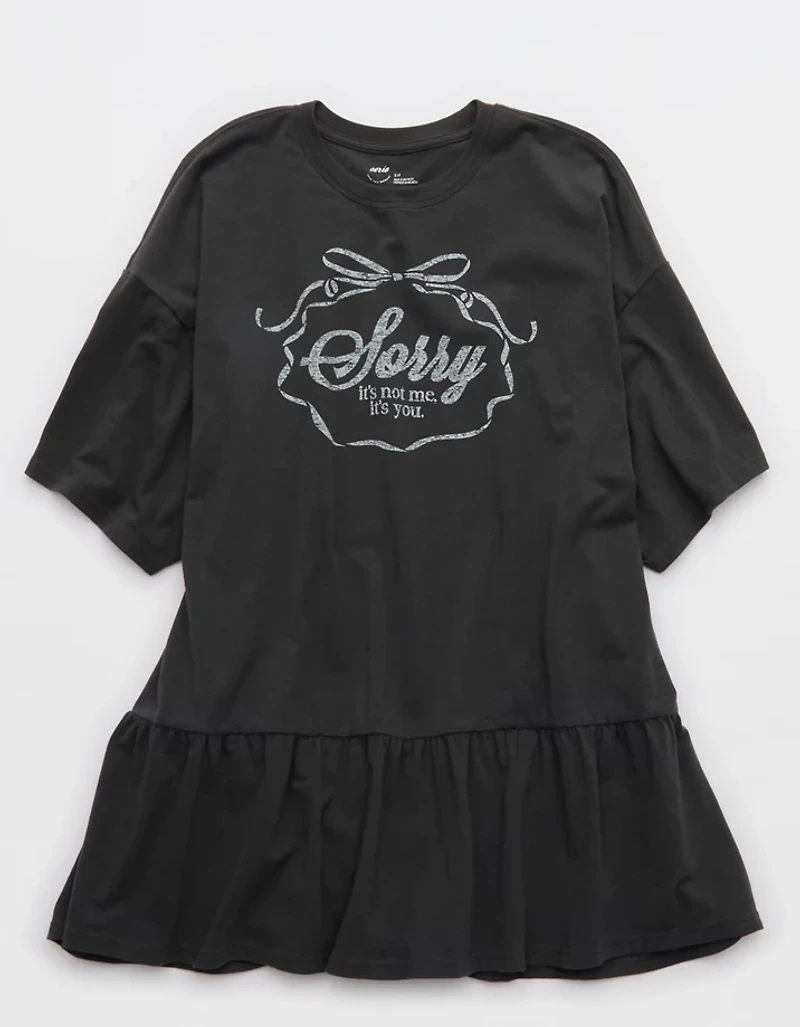 Aerie Sleep Happens Ruffle Night Tee