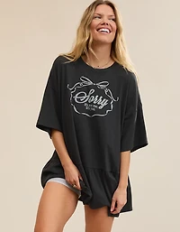 Aerie Sleep Happens Ruffle Night Tee