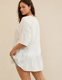 Aerie Sleep Happens Ruffle Night Tee