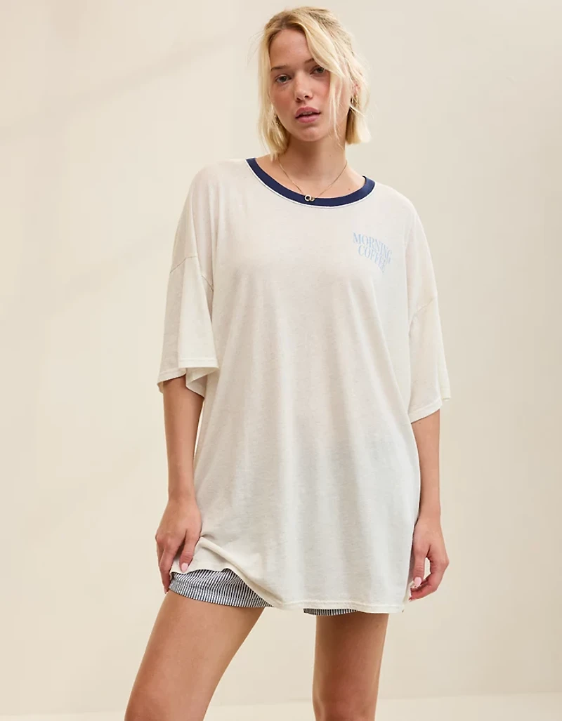 OVERSLEPT by Aerie Sleep Happens Night Tee
