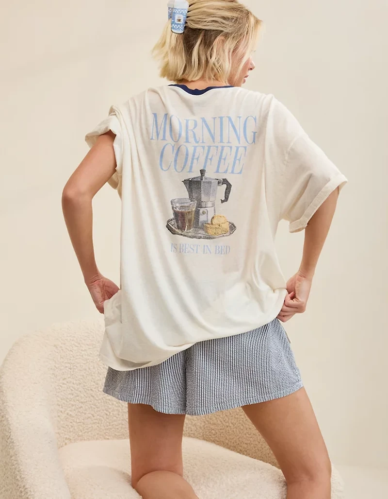OVERSLEPT by Aerie Sleep Happens Night Tee