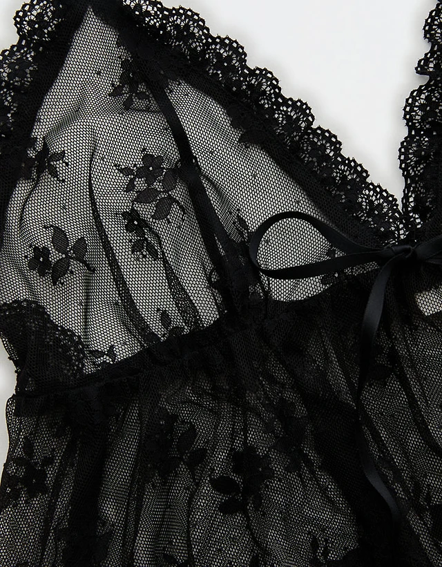 OVERSLEPT by Aerie Sheer Lace Nightie
