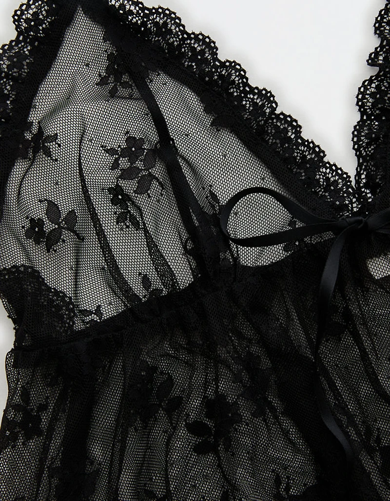 OVERSLEPT by Aerie Sheer Lace Nightie