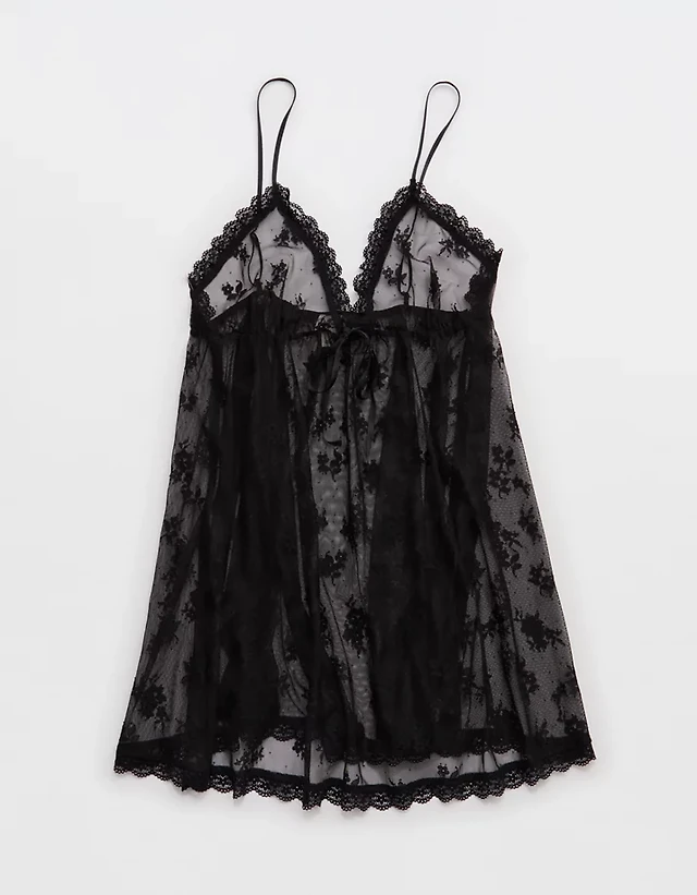 OVERSLEPT by Aerie Sheer Lace Nightie