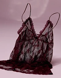 OVERSLEPT by Aerie Sheer Lace Nightie