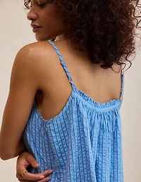 OVERSLEPT by Aerie Seersucker Babydoll Nightie