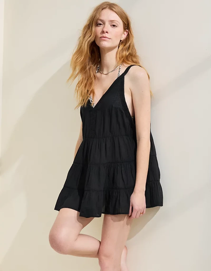 Aerie Tiered Coverup Mini Dress