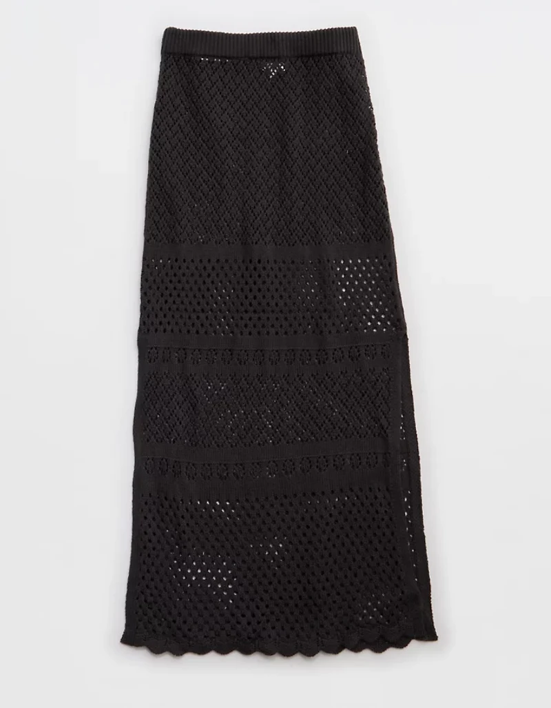 Aerie Crochet Coverup Maxi Skirt