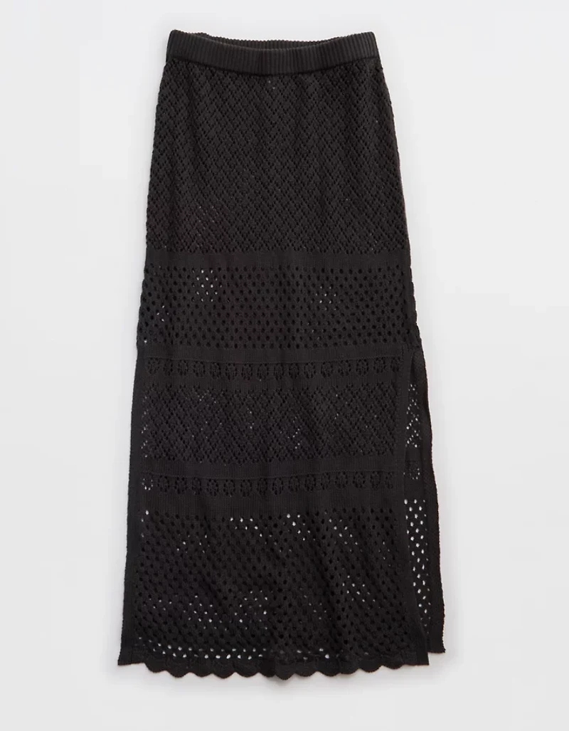 Aerie Crochet Coverup Maxi Skirt