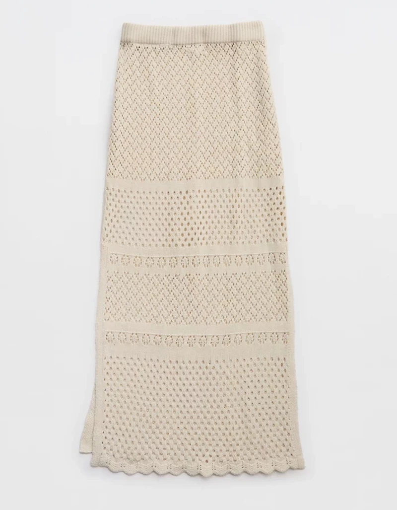 Aerie Crochet Coverup Maxi Skirt