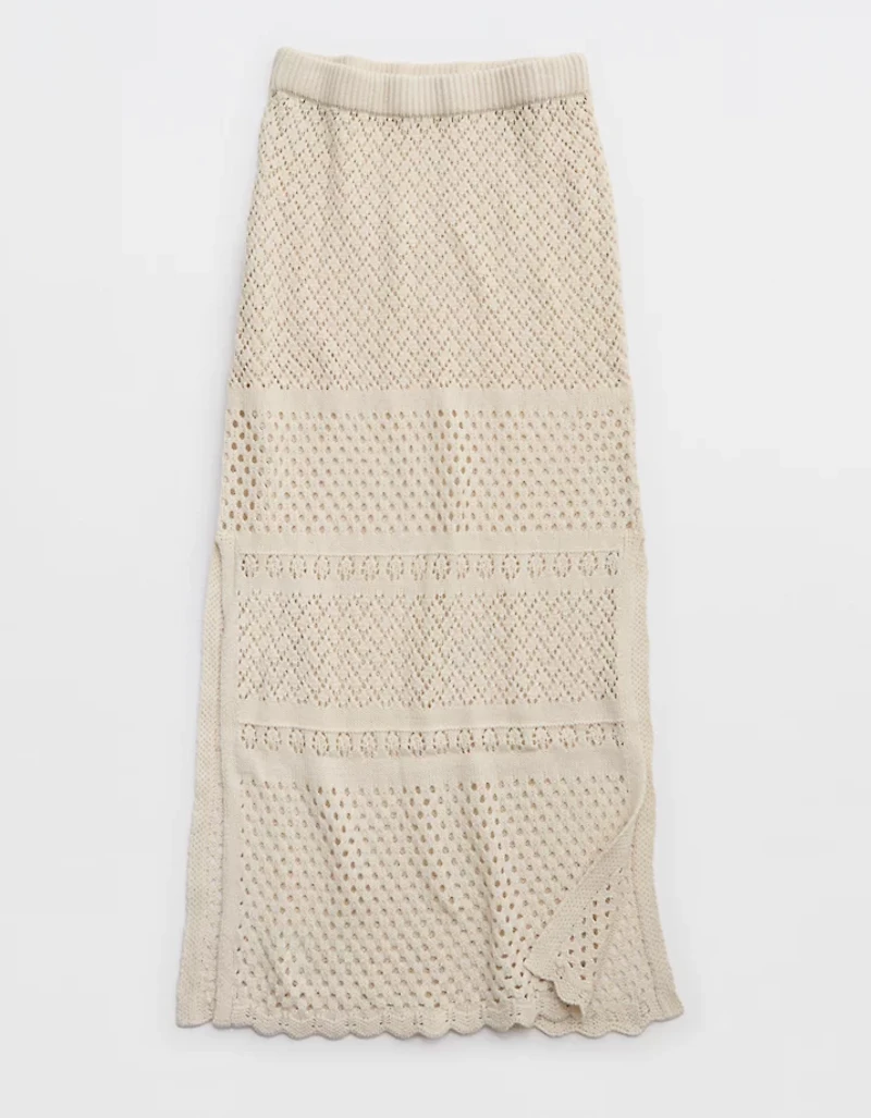 Aerie Crochet Coverup Maxi Skirt