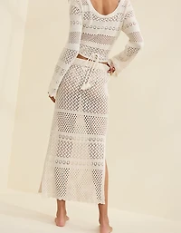 Aerie Crochet Coverup Maxi Skirt