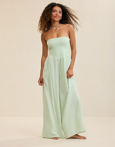 Aerie At The Barre Strapless Jumpsuit