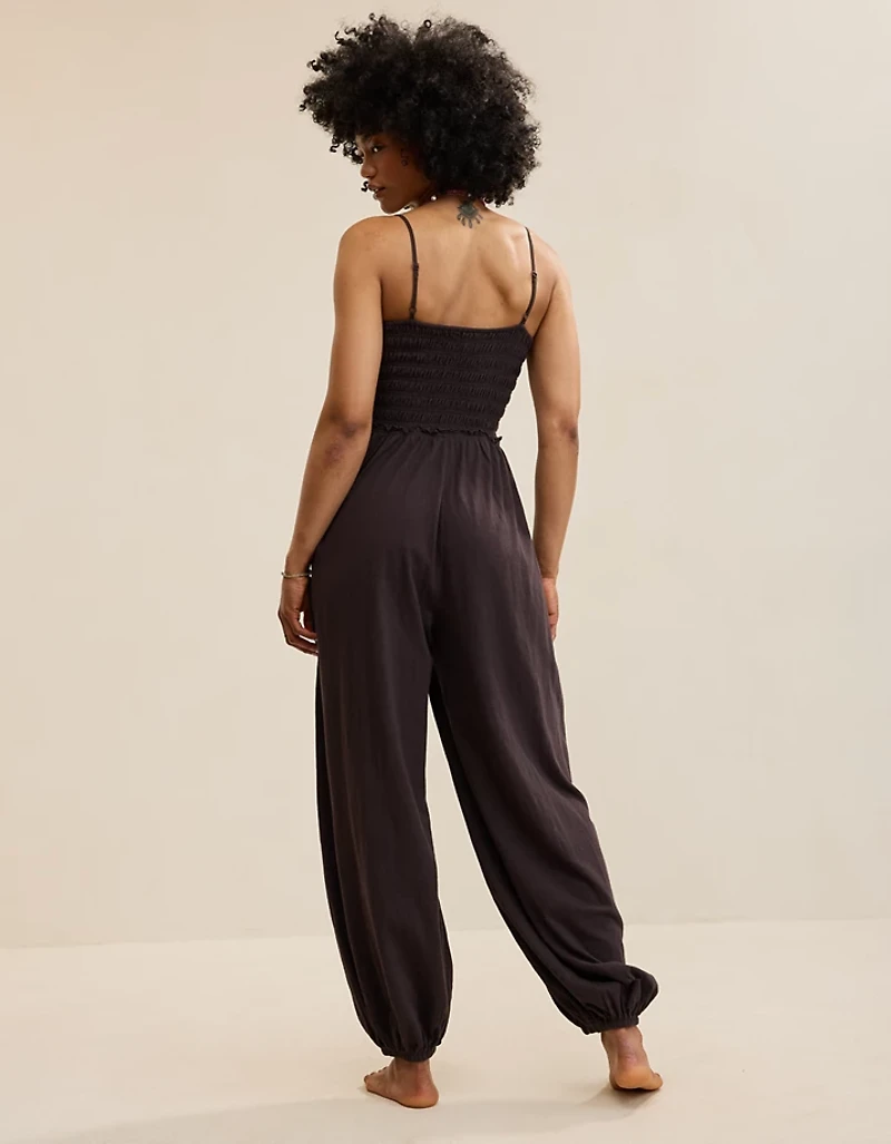 Aerie Happiest Smocked Jumpsuit