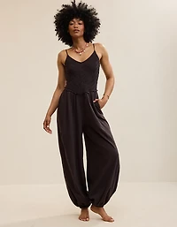 Aerie Happiest Smocked Jumpsuit