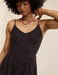 Aerie Happiest Smocked Jumpsuit