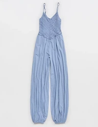 Aerie Happiest Smocked Jumpsuit