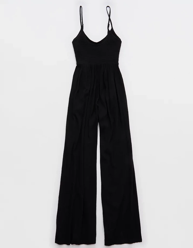 Aerie At The Barre Smocked Jumpsuit