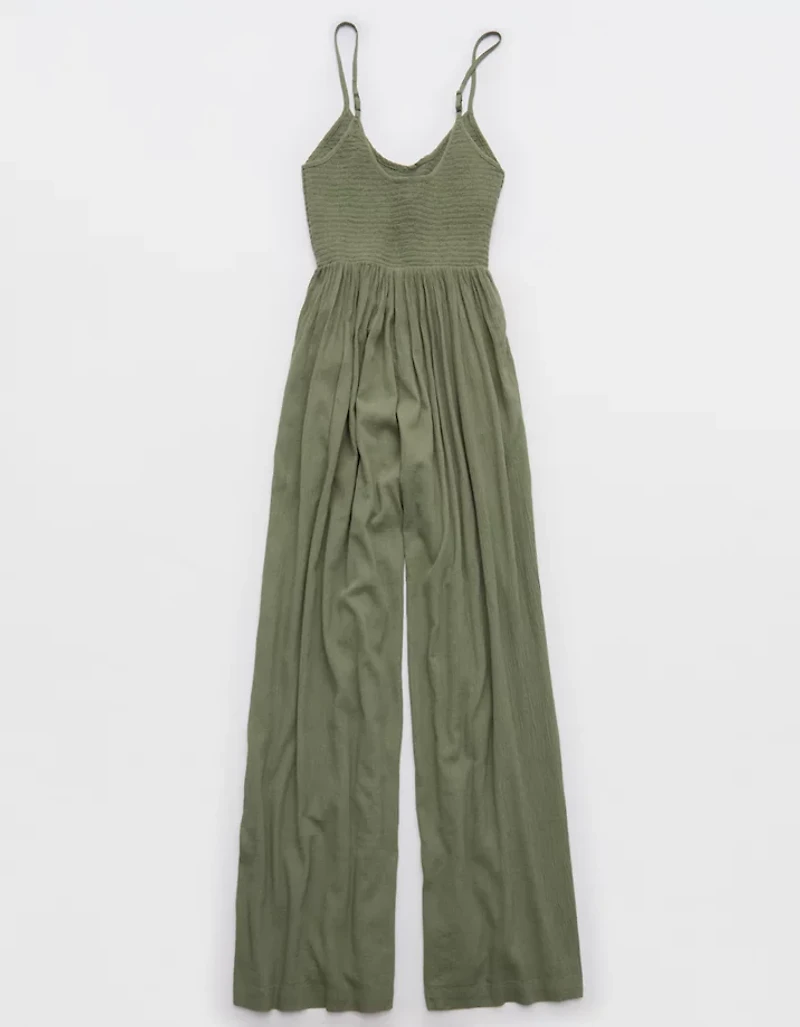 Aerie At The Barre Smocked Jumpsuit