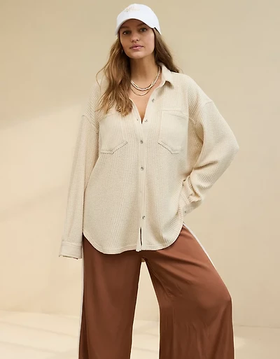 Aerie Anytime Fave Waffle Shirt