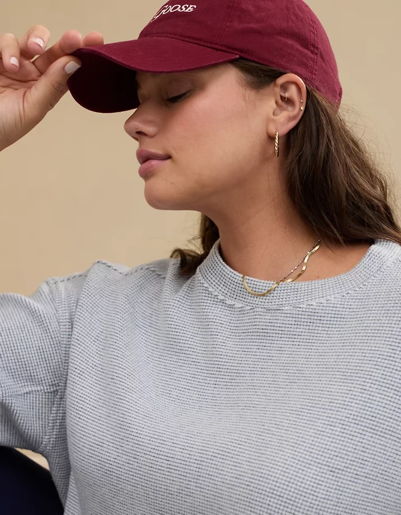 Aerie Getaway Waffle Sweatshirt