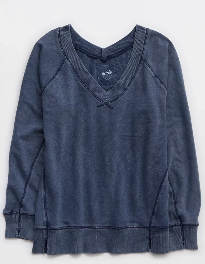 Aerie Downtime V-Neck Sweatshirt