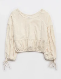 Aerie Endless Summer Cropped Sweatshirt